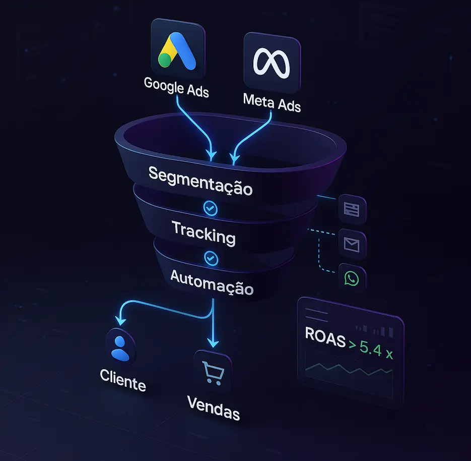 Funil de vendas otimizado da Agência Grow Solutions